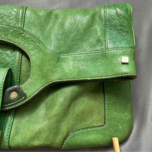 L.A.M.B. Gwen Stefani Clutch Y2K Foldable Leather Bag Stains Read Description - Picture 4 of 16